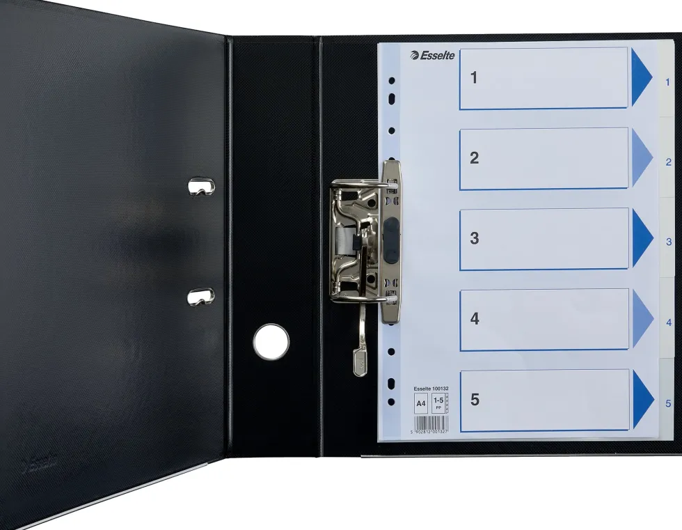 Register Non-Stop A4/1-5 rubrikblad vit