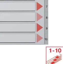Register PP A4 1-10 grå