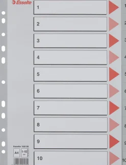 Register PP A4 1-10 grå