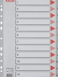 Register PP A4 1-12 grå
