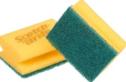 Rengöringssvamp ScotchBrite Grön, slipmedel, 70x150mm, 10/fp