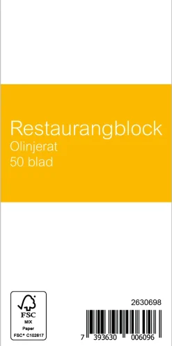 Restaurangblock 50bl olinj
