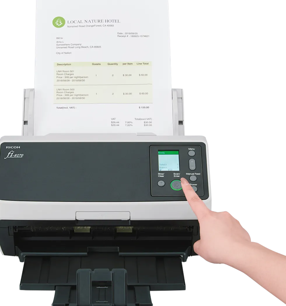 Ricoh fi-8170 70ppm,600dpi,100ADF,USB3.2