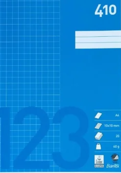 Räknehäfte BANTEX A4 10x10mm rutat