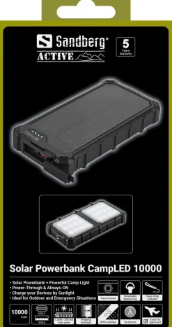 SANDBERG Solar Powerbank CampLED 10000