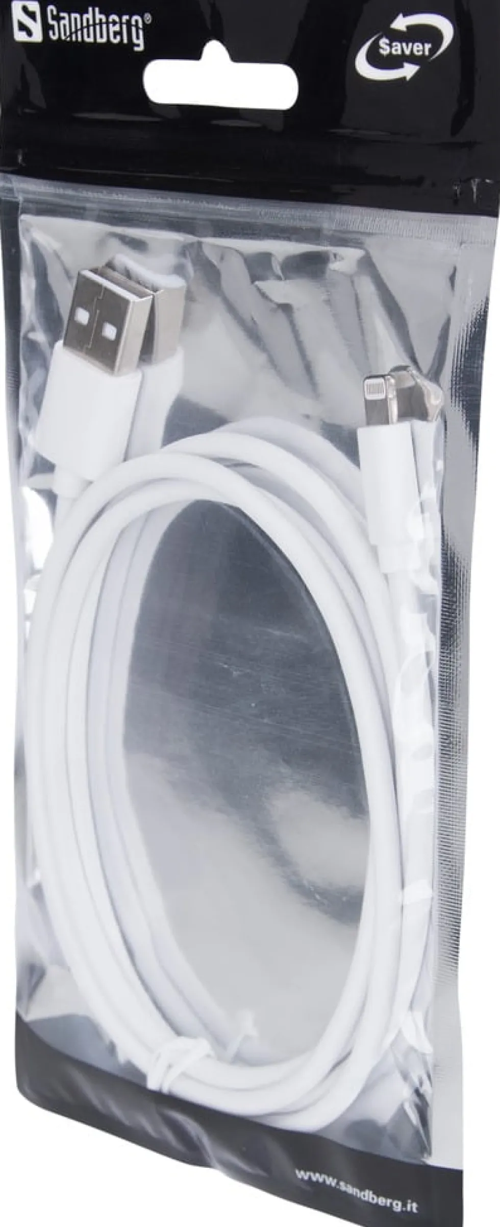 Sandberg USB-A to Lightning SAVER, White (1m)