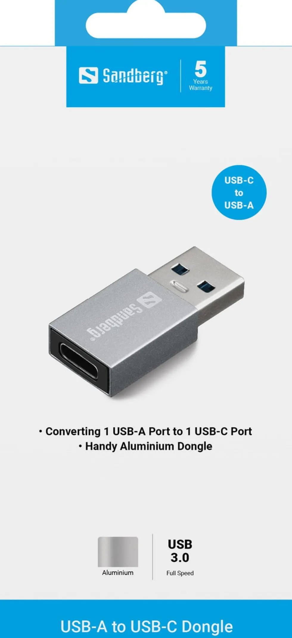 Sandberg USB-A to USB-C Dongle