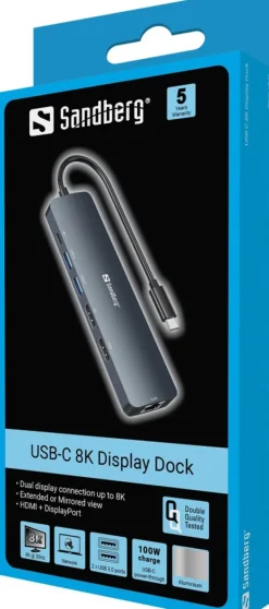 Sandberg USB-C 8K Display Dock