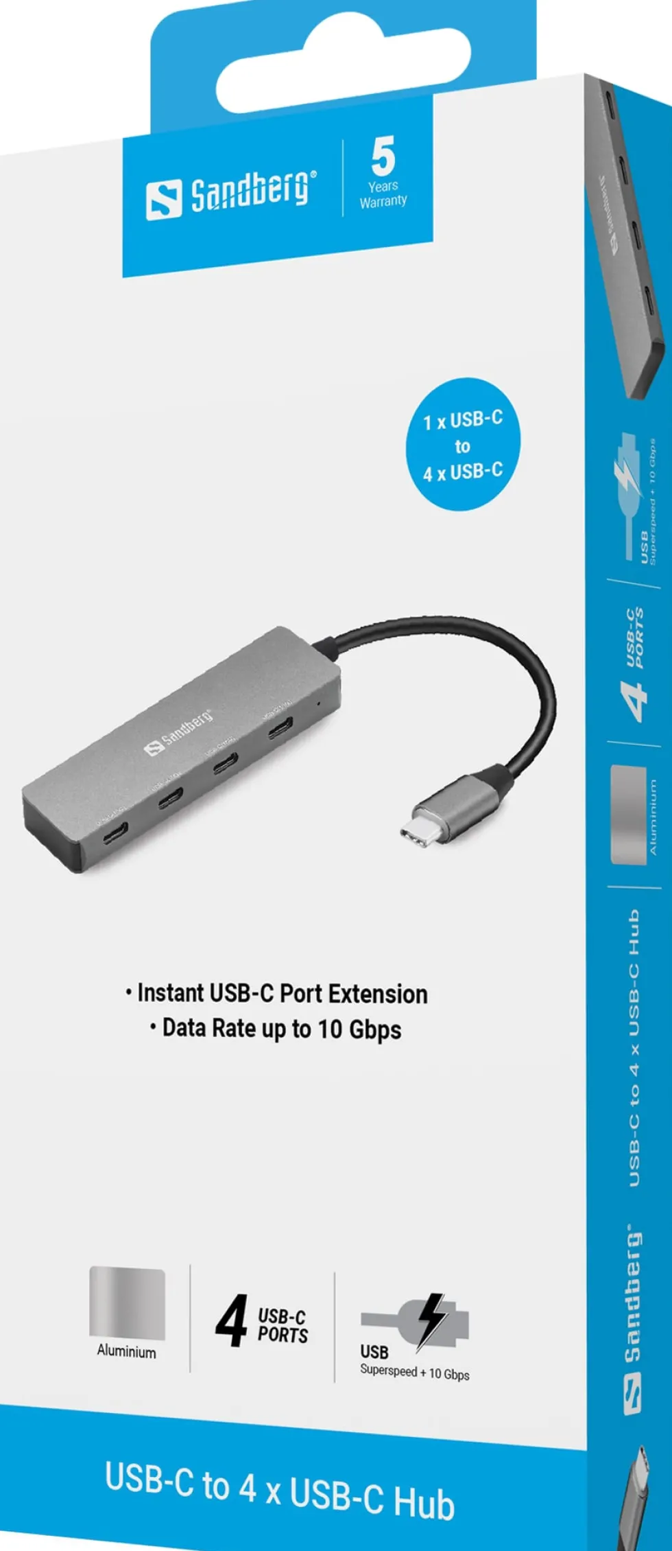 Sandberg USB-C to 4 x USB-C Hub