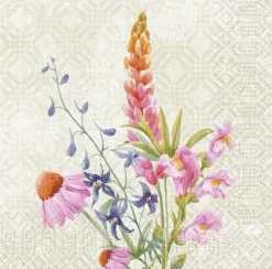 Servett Floret 3-lags 33X33cm 50/fp