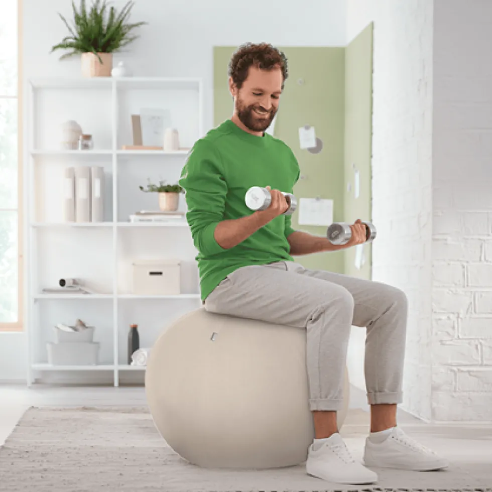 Sittboll Ergo m stopp Lgrå65cm