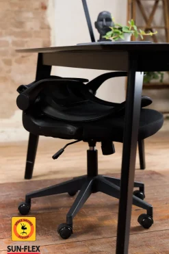 Skrivbordsstol SUN-FLEX®HIDEAWAY CHAIR, Svart, fällbar rygg