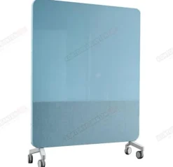 Skrivtavla Lintex Mobile Fabric, 1500x1960mm, Isblå, grå stativ