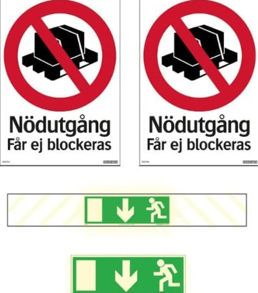 Skylt Dörrkit för nödutgångar