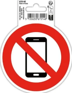 Skylt EXACOMPTA Inga mobiltelefoner PVC