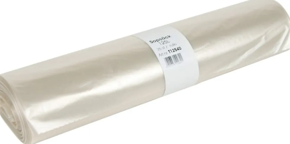Sopsäck 125L 40my Trans 25/rl