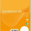 Spiralblock FORMAT A6 60g 100bl rut