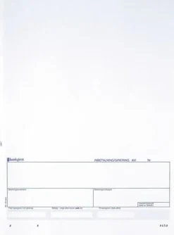 Standardblankett Laser Bankgiro, 250/kt