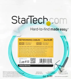 Startech Aqua OM4 Duplex fiberoptisk kabel i multiläge - 100 Gb