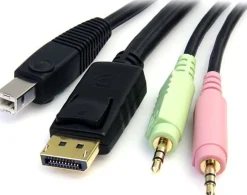 StarTech.com 6ft 4-in-1 USB DisplayPort® KVM Switch Cable w/