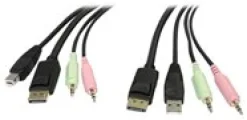 StarTech.com 6ft 4-in-1 USB DisplayPort® KVM Switch Cable w/