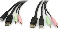 StarTech.com 6ft 4-in-1 USB DisplayPort® KVM Switch Cable w/