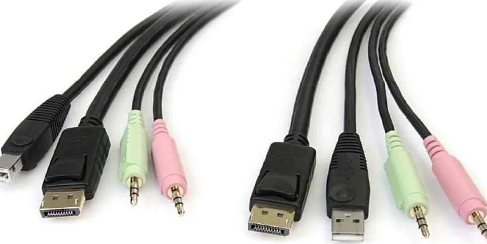 StarTech.com 6ft 4-in-1 USB DisplayPort® KVM Switch Cable w/