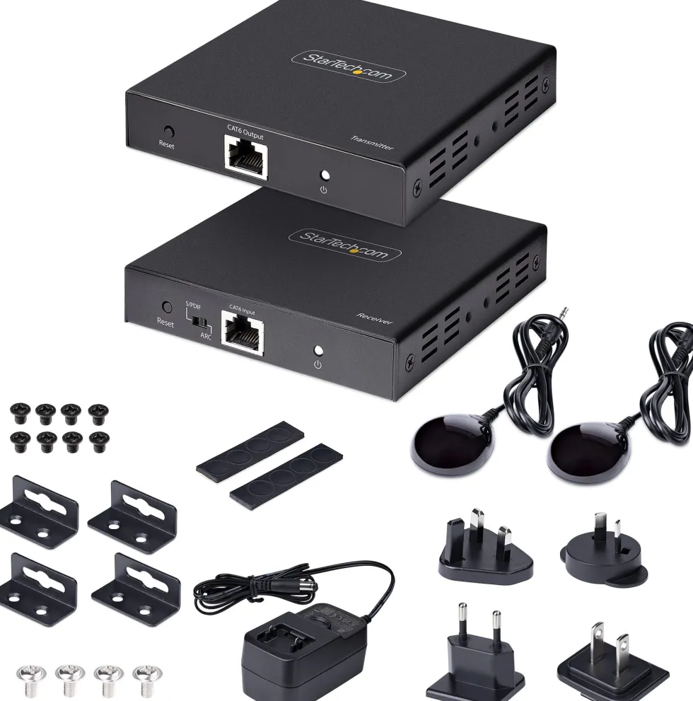 StarTech.com 4K HDMI Extender Over CAT5/CAT6 Cable, 4K 60Hz HDR