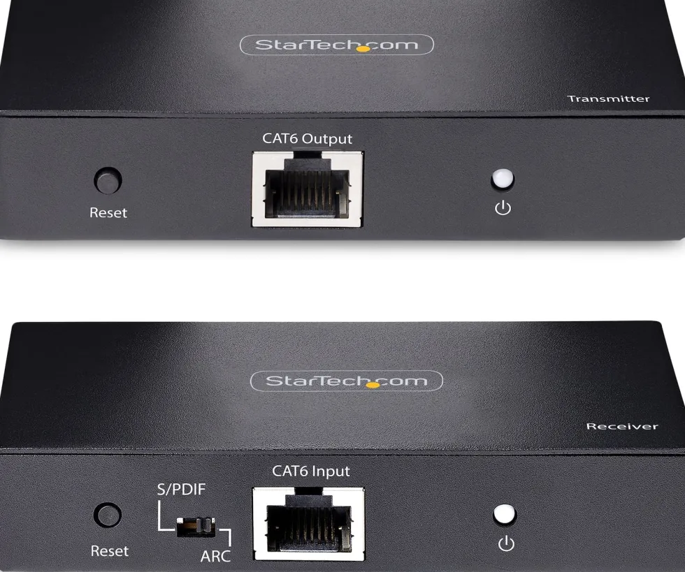 StarTech.com 4K HDMI Extender Over CAT5/CAT6 Cable, 4K 60Hz HDR