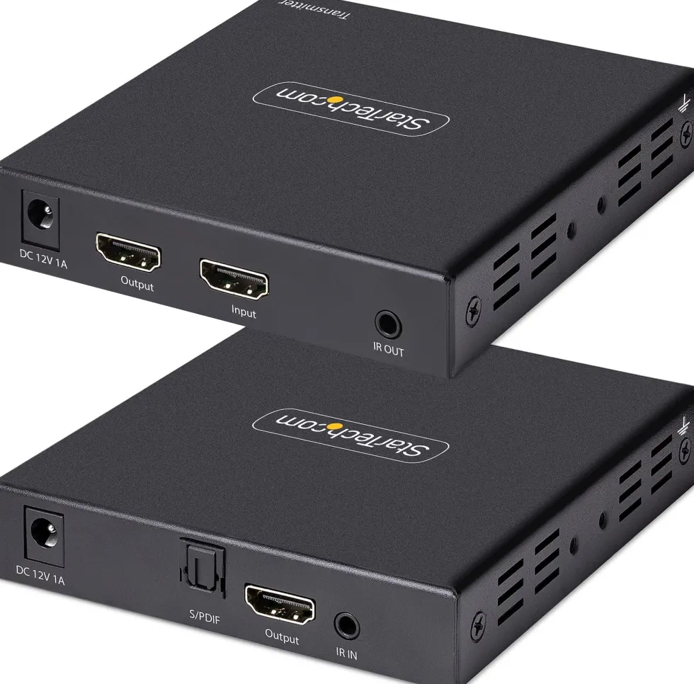 StarTech.com 4K HDMI Extender Over CAT5/CAT6 Cable, 4K 60Hz HDR
