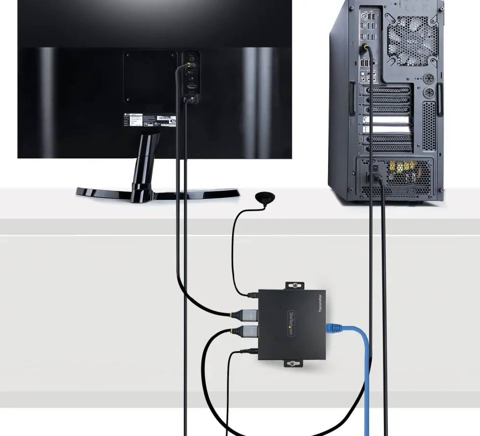 StarTech.com 4K HDMI Extender Over CAT5/CAT6 Cable, 4K 60Hz HDR