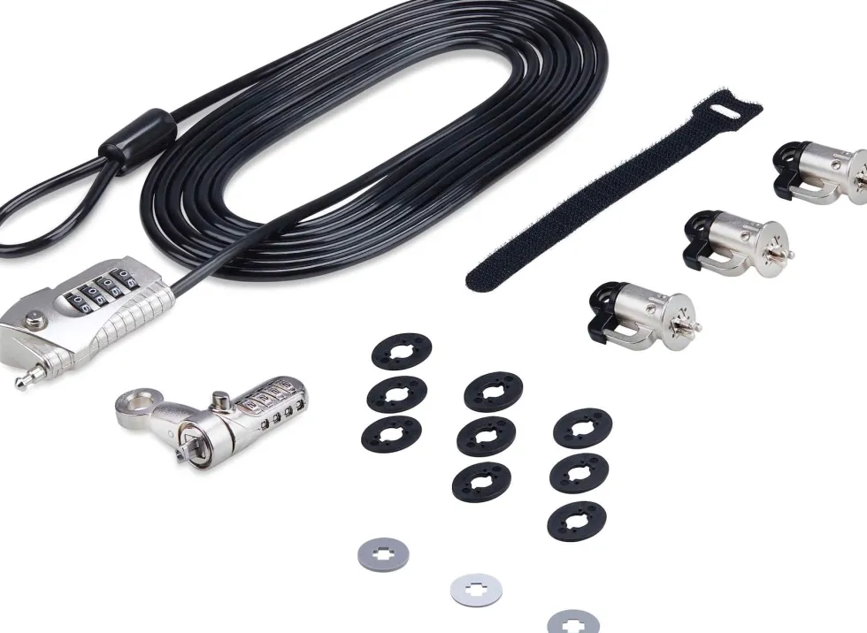StarTech.com Laptop/Desktop & Peripheral Lock Kit, 9.8ft (3m)