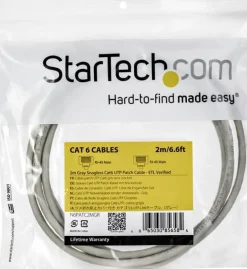 StarTech.com 2m CAT6 Ethernet Cable, 10 Gigabit Snagless RJ45