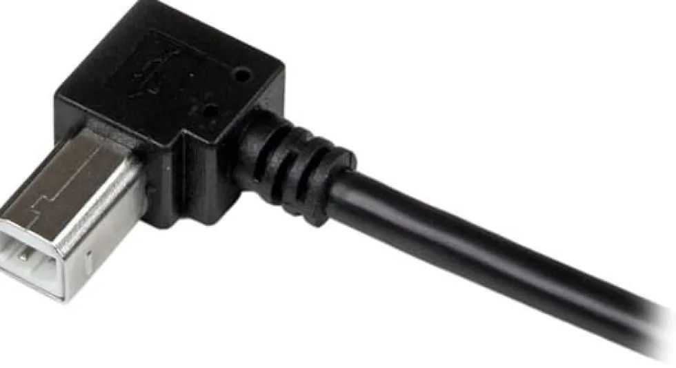 StarTech.com 3m USB 2.0 A to Right Angle B Cable Cord - 3 m USB