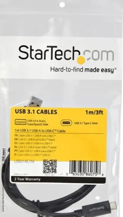 StarTech.com 1 m USB till USB-C-kabel - M/M - USB-kabel - USB-C