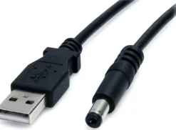 StarTech.com 2m USB to Type M Barrel Cable - USB to 5.5mm 5V DC