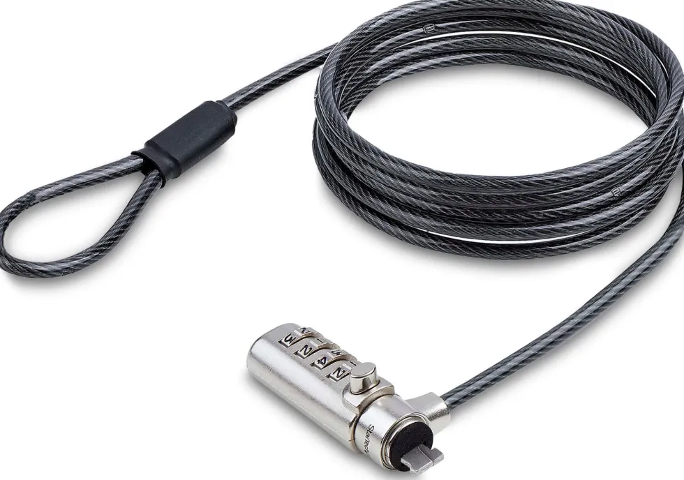 StarTech.com Nano Slot Compatible 6.6ft (2m) Cable Lock, Laptop