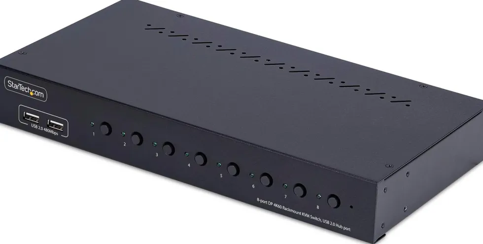 StarTech.com 8-Port DisplayPort KVM Switch w/1U Rack Mount Kit,