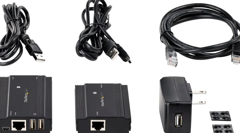 StarTech.com 4-ports USB 2.0-förlängarhubb över Single