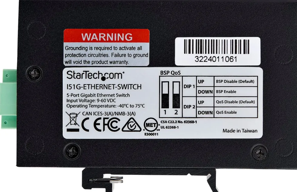 StarTech.com 5-Port Unmanaged Industrial Ethernet Switch - IP30