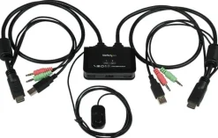 StarTech.com 2 Port USB HDMI Cable KVM Switch with Audio and
