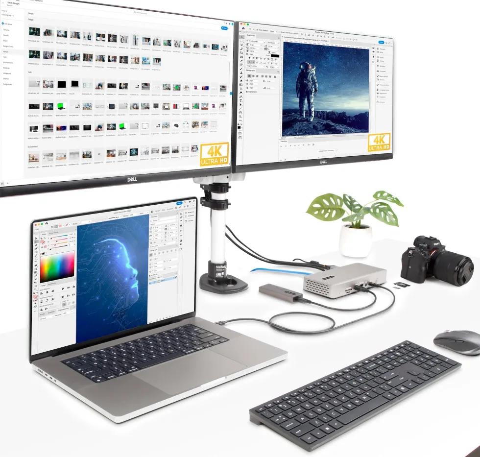 StarTech.com Thunderbolt 4 Multi-Display Docking Station,