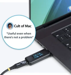 StarTech.com USB-C Power Tester, Bi-Directional Digital