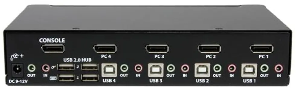 StarTech.com USB DisplayPort KVM-switch med 4 portar och audio