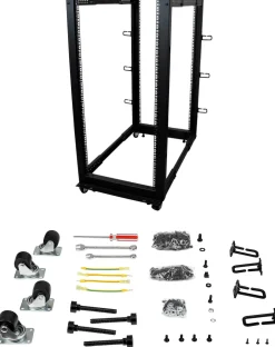 StarTech.com 25U-serverrack med öppen ram - 4 stolpar justerbart