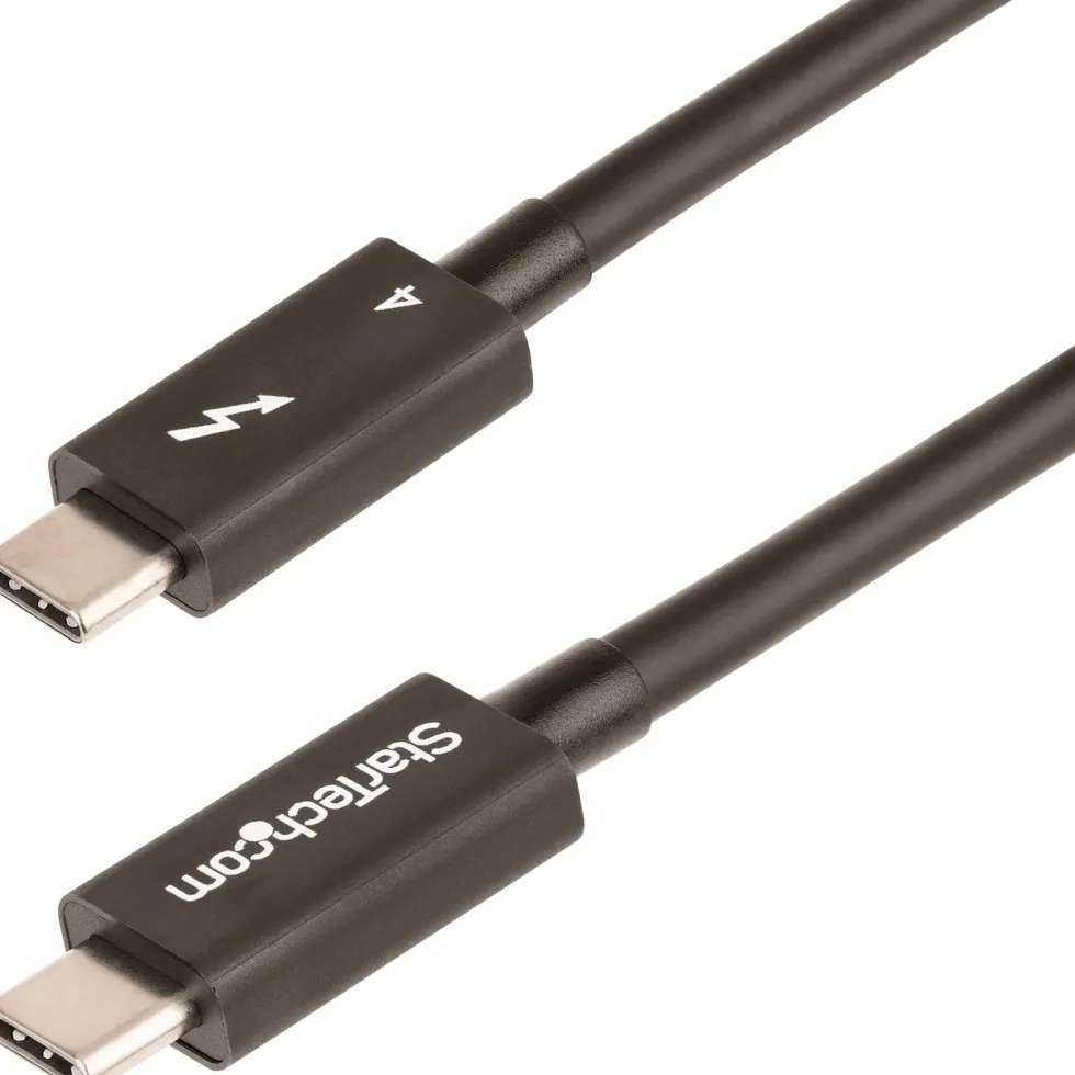 StarTech 1.6ft (50cm) Thunderbolt 4 Cable, 40Gbps, 100W Power