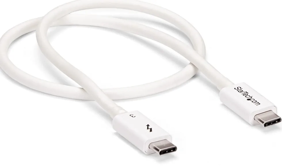 StarTech 1.6ft (50cm) Thunderbolt 3 Cable, 40Gbps, 100W PD,