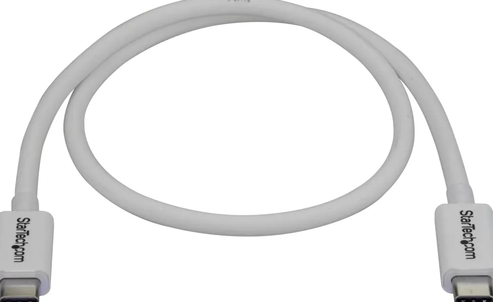 StarTech 1.6ft (50cm) Thunderbolt 3 Cable, 40Gbps, 100W PD,