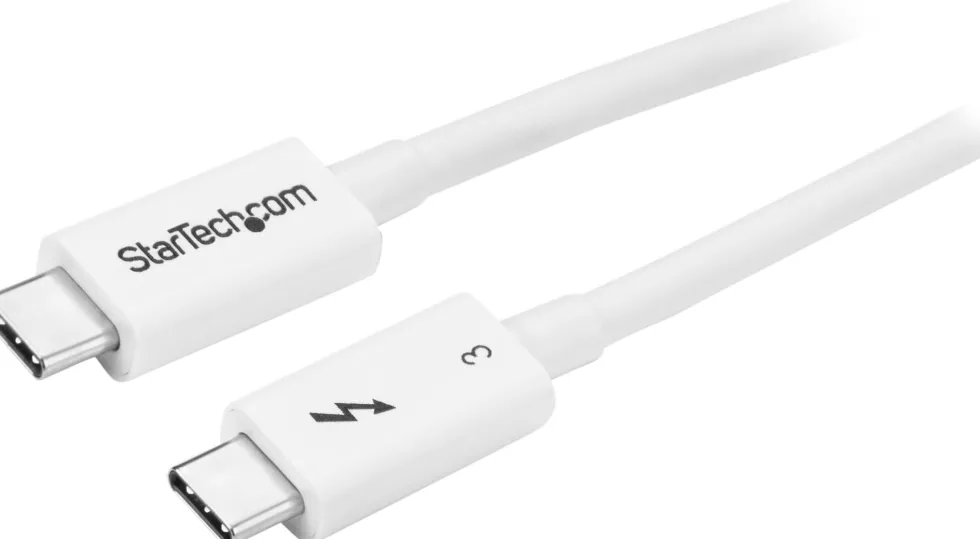 StarTech 1.6ft (50cm) Thunderbolt 3 Cable, 40Gbps, 100W PD,