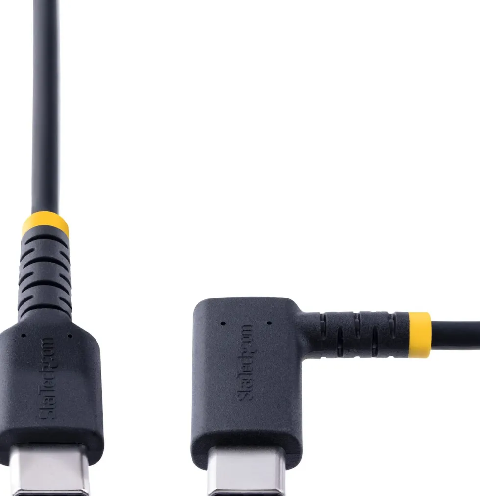 StarTech 6ft (2m) USB C Charging Cable Right Angle, 60W PD 3A,